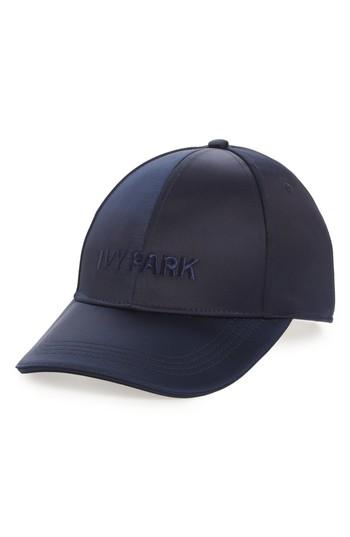 Women's Ivy Park High Shine Nylon Baseball Cap - Blue