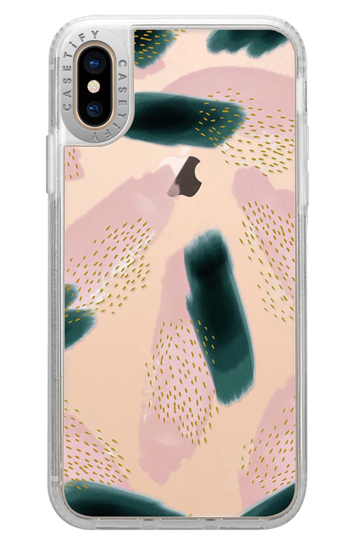 Casetify Pink Pine Grip Iphone X/xs, Xr & X Max Case - Green