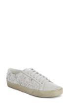 Women's Saint Laurent Court Classic Embellished Star Sneaker Us / 35eu - White