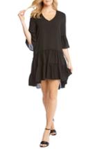 Women's Karen Kane Tiered Ruffle Dress - Black