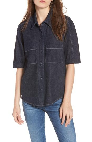 Women's Ag Lonnie Front Button Shirt - Blue