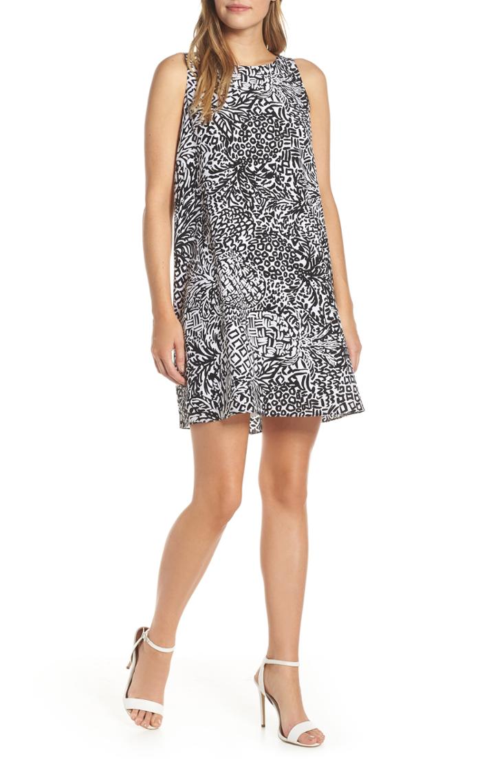 Women's Lilly Pulitzer Jackie Sleeveless Silk Shift Dress, Size - Black