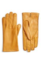 Men's Hickey Freeman Classic Contrast Leather Gloves - Metallic
