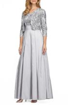 Women's Alex Evenings Embellished Ballgown With Bolero Jacket