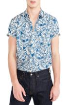 Men's J.crew Stretch Secret Wash Short Sleeve Fern Print Sport Shirt