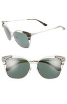 Women's Tory Burch 56mm Cat Eye Sunglasses - Ivory