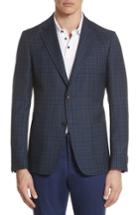 Men's Z Zegna Trim Fit Houndstooth Wool Sport Coat Us / 50 Eur - Blue