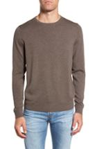 Men's Nordstrom Men's Shop Crewneck Merino Wool Sweater - Brown
