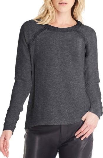 Women's Michael Stars Thumbhole Sleeve Top - Grey