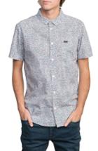 Men's Rvca Happy Thoughts Woven Shirt - White