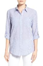 Women's Michael Michael Kors Roll Sleeve Stripe Shirt