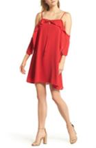 Women's Mary & Mabel Cold Shoulder Swing Dress - Red