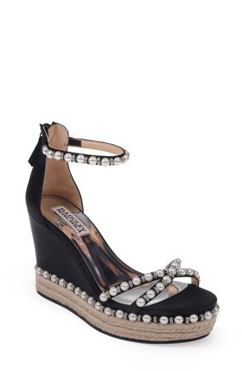 Women's Badgley Mischka Sloan Wedge Sandal M - Black