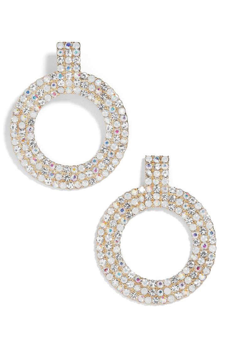 Women's Baublebar Adonia Pave Hoop Earrings