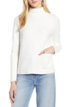 Women's Halogen Mock Neck Pocket Sweater - Ivory