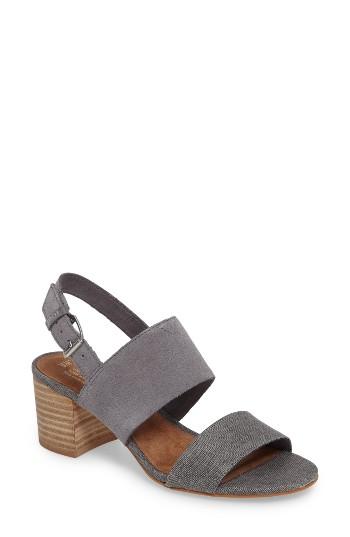 Women's Toms Poppy Sandal .5 M - Grey