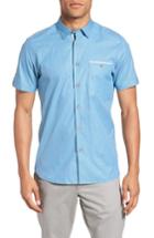 Men's Ted Baker London Wonky Trim Fit Oxford Sport Shirt (l) - Blue