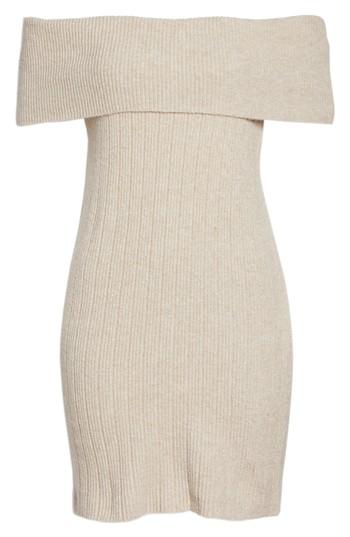 Women's Bb Dakota Porter Off The Shoulder Sheath Dress - Beige