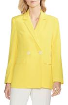 Women's Vince Camuto Parisian Crepe Double Breasted Blazer - Yellow