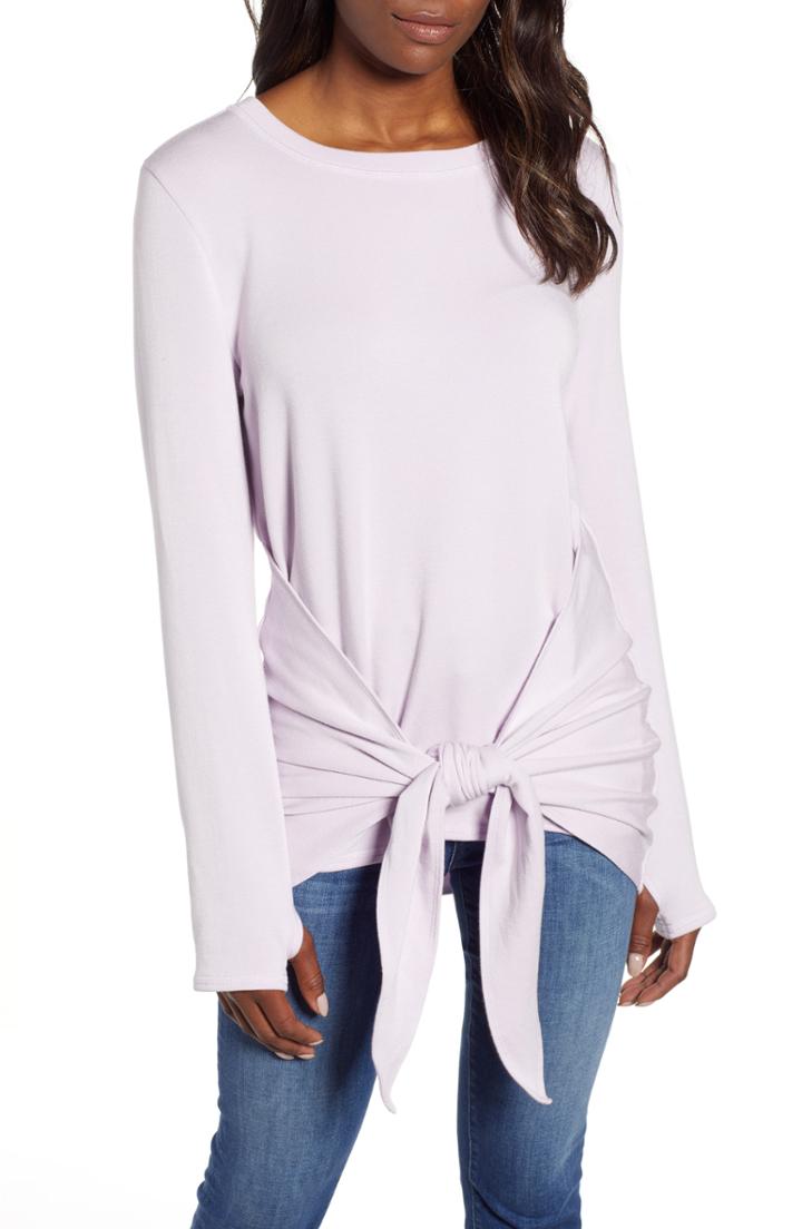 Women's Caslon Cozy Hoodie, Size - Black