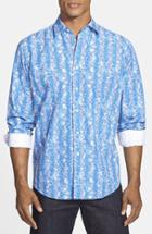 Men's Bugatchi Shaped Fit Floral Print Sport Shirt