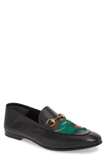 Men's Gucci Brixton Bobcat Patch Loafer Us / 6uk - Black