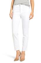 Women's Ag The Isabelle High Waist Crop Straight Leg Jeans - White