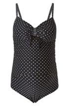 Women's Noppies Dot One-piece Maternity Swimsuit - Black