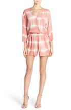 Women's Fraiche By J Tie Dye Crepe Romper - Pink