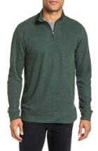 Men's Vintage 1946 Regular Fit Ribbed Quarter Zip Shirt - Green