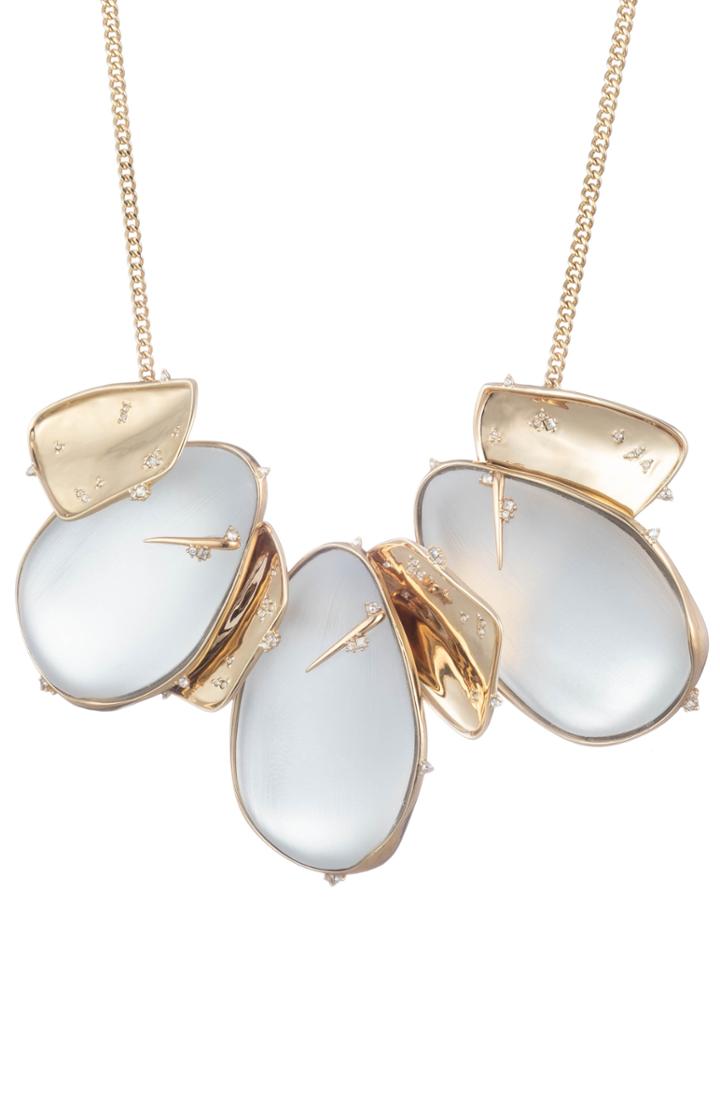 Women's Alexis Bittar Liquid Gold Sculptural Bib Necklace