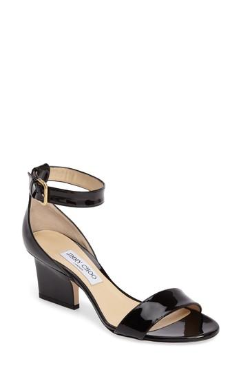 Women's Jimmy Choo Edina Ankle Strap Sandal .5us / 36.5eu - Black