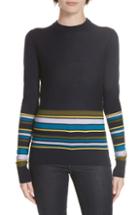 Women's Derek Lam 10 Crosby Partial Stripe Sweater - Blue