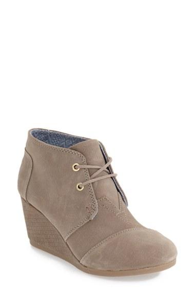 Women's Toms 'desert' Wedge Bootie .5 M - Beige