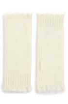 Women's Frye Frayed Edge Wool Arm Warmers, Size - Ivory