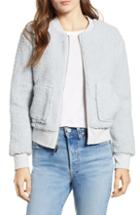 Women's Marc New York Teddy Fleece Bomber Jacket - Beige