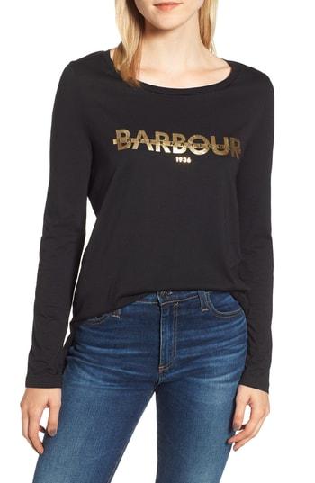 Women's Barbour International Grandstand Logo Graphic Tee Us / 8 Uk - Black