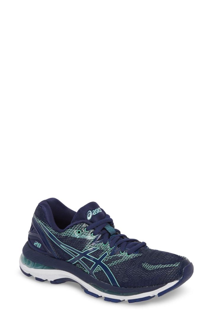 Women's Asics Gel-nimbus 20 Running Shoe B - Blue