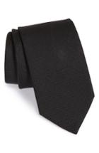 Men's Eton Solid Silk Tie, Size - Black