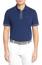 Men's Ted Baker London Playgo Piped Trim Golf Polo (xl) - Blue