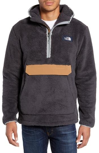 Men's The North Face Campshire Anorak Fleece Jacket - Black