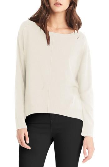 Women's Michael Stars Drop Stitch Pullover - White