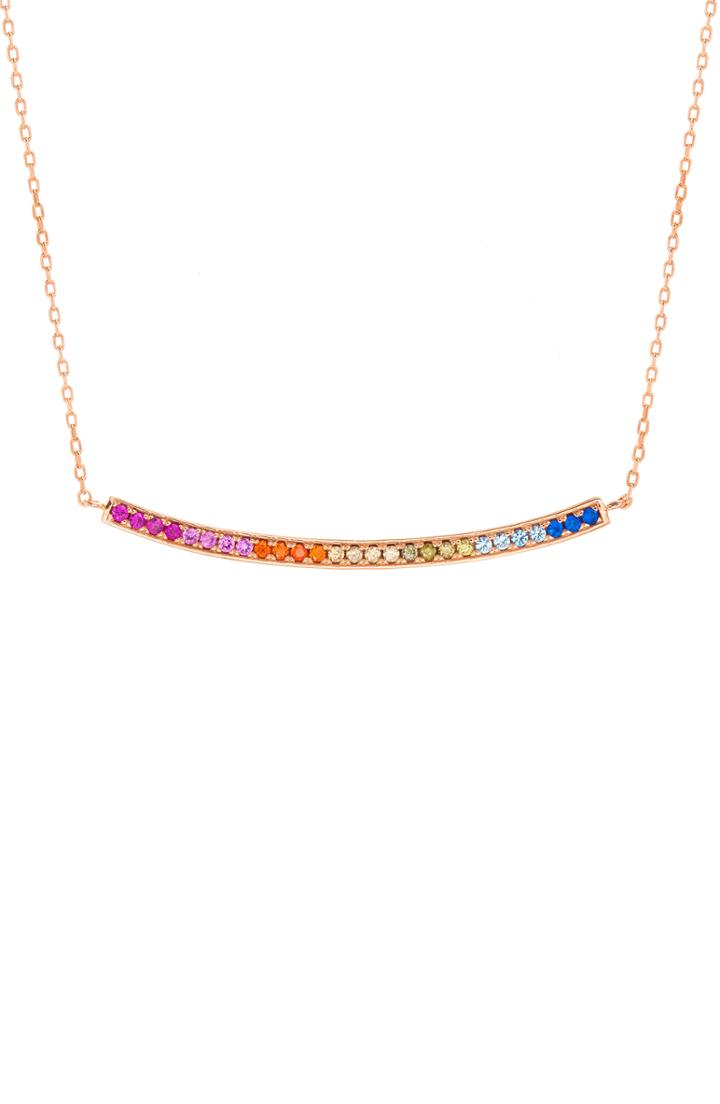 Women's Lesa Michele Curved Bar Necklace
