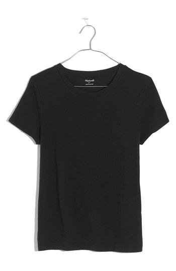Women's Madewell Lo-fi Shrunken Tee, Size - Black