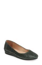 Women's French Sole 'zeppa' Wedge M - Green