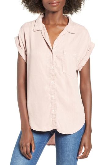 Women's Sp Black Cap Sleeve Shirt - Pink
