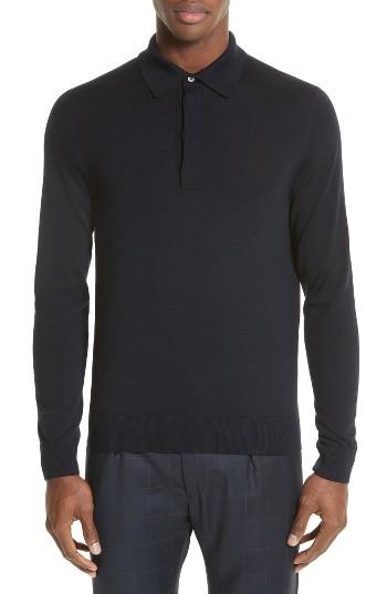 Men's Paul Smith Merino Wool Long Sleeve Polo