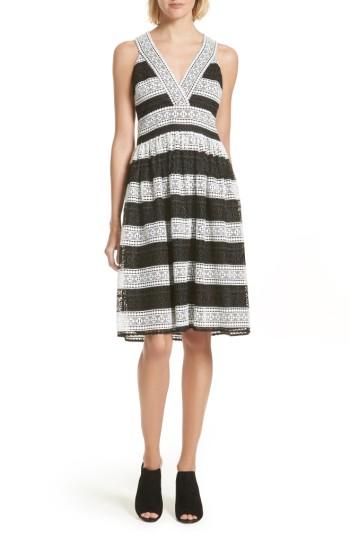 Women's Kate Spade New York Colorblock Lace Sundress - Black