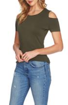 Women's 1.state Cold Shoulder Tee, Size - Green