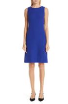 Women's St. John Collection Irina Boucle Knit Sheath Dress - Blue